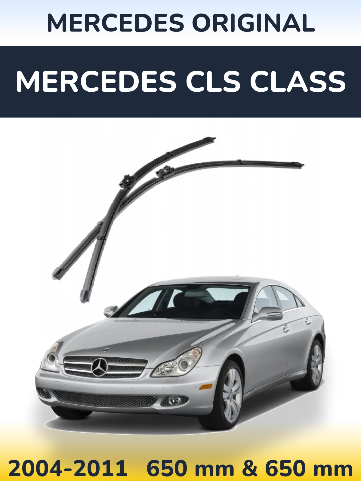 Komplet przednich wycieraczek Mercedes OEM Mercedes Original 650 & 650 mm do Mercedes Klasa CLS 2004-2011