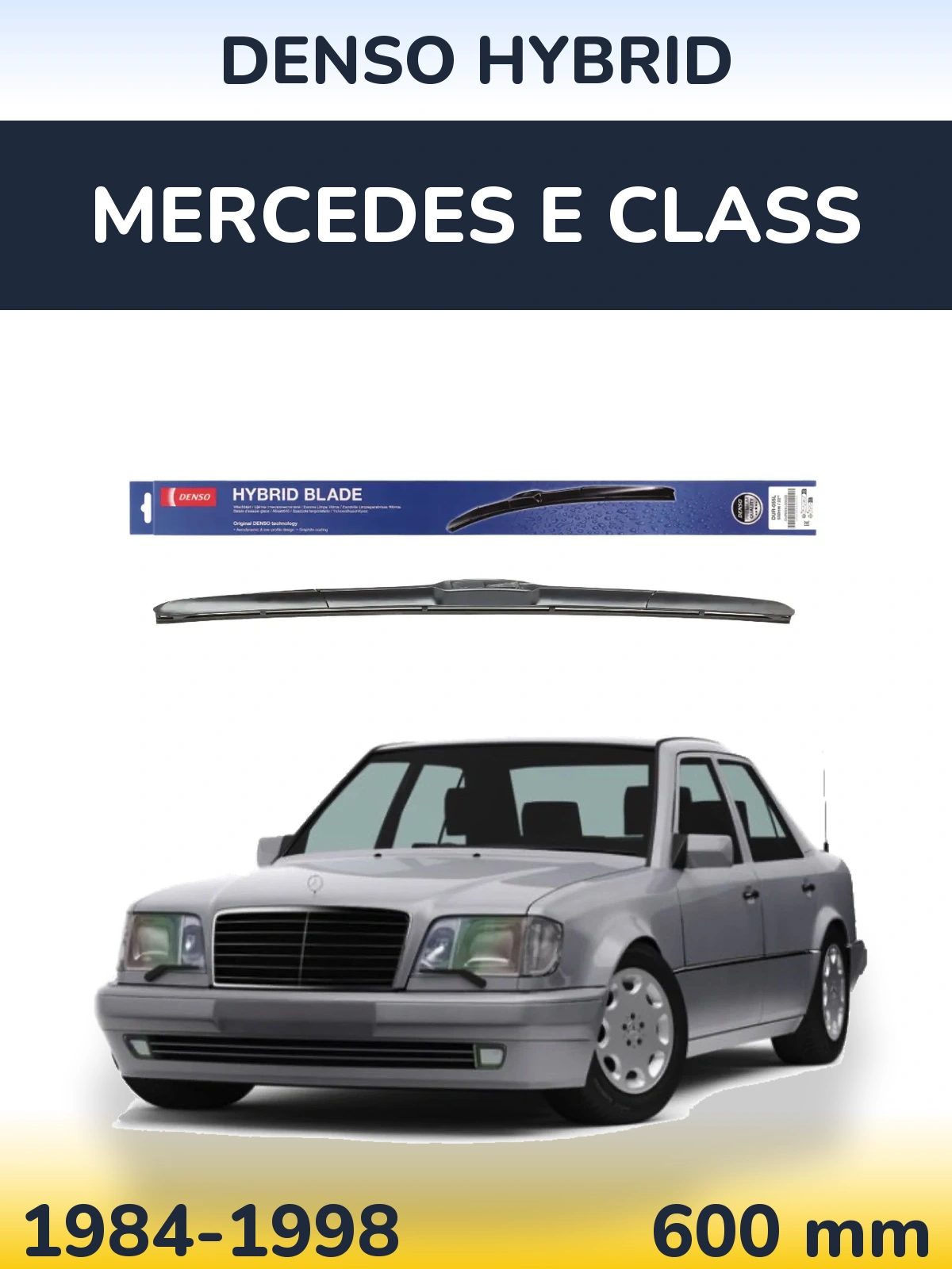 Front wiper blade Denso Hybrid 600 mm for Mercedes E Class 1984-1998