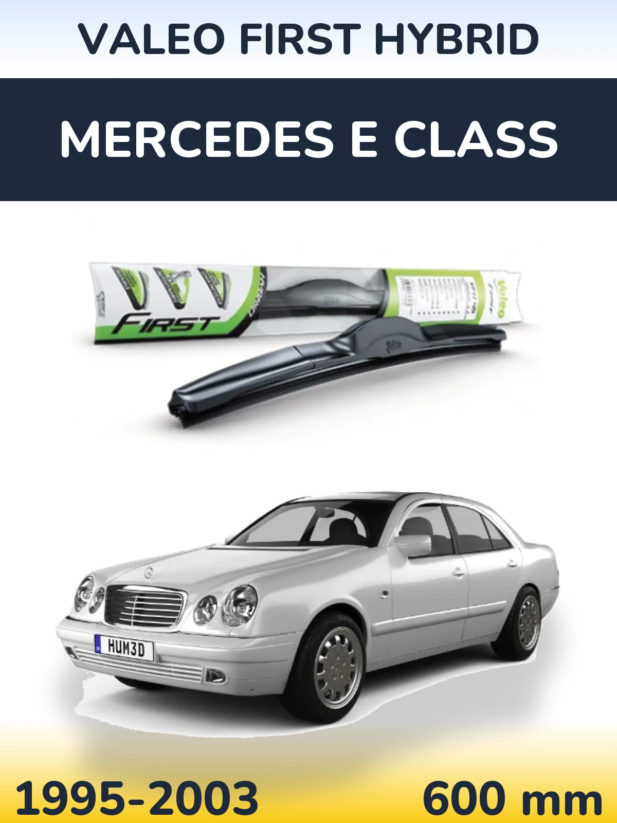 Передний дворник Valeo First Hybrid 600 мм для Mercedes E Class 1995-2003