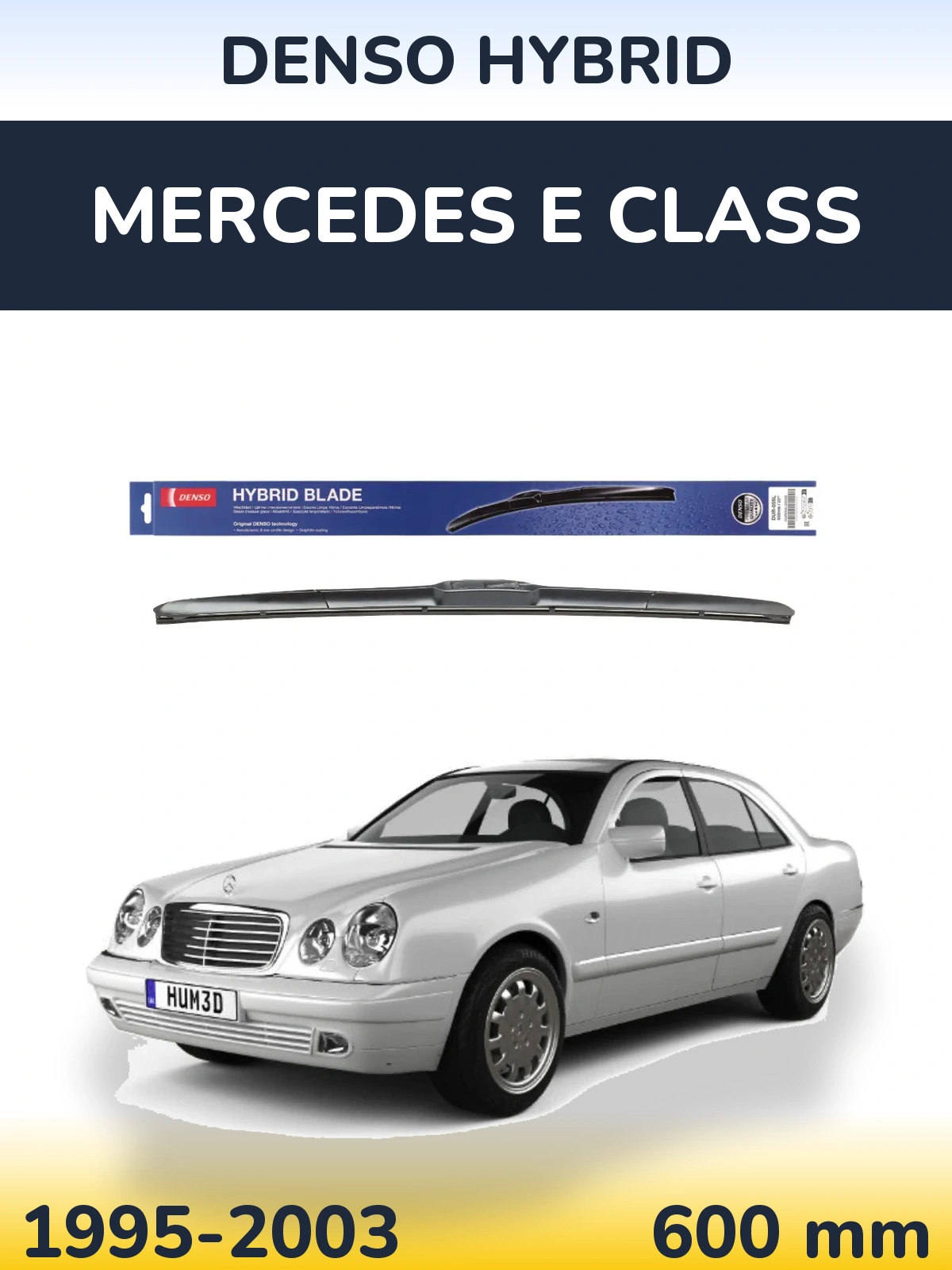 Передний дворник Denso Hybrid 600 мм для Mercedes E Class 1995-2003