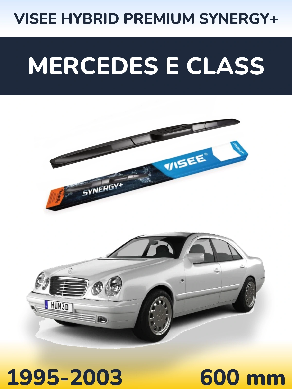 Передний дворник VISEE HYBRID PREMIUM SYNERGY+ 600 мм для Mercedes E Class 1995-2003