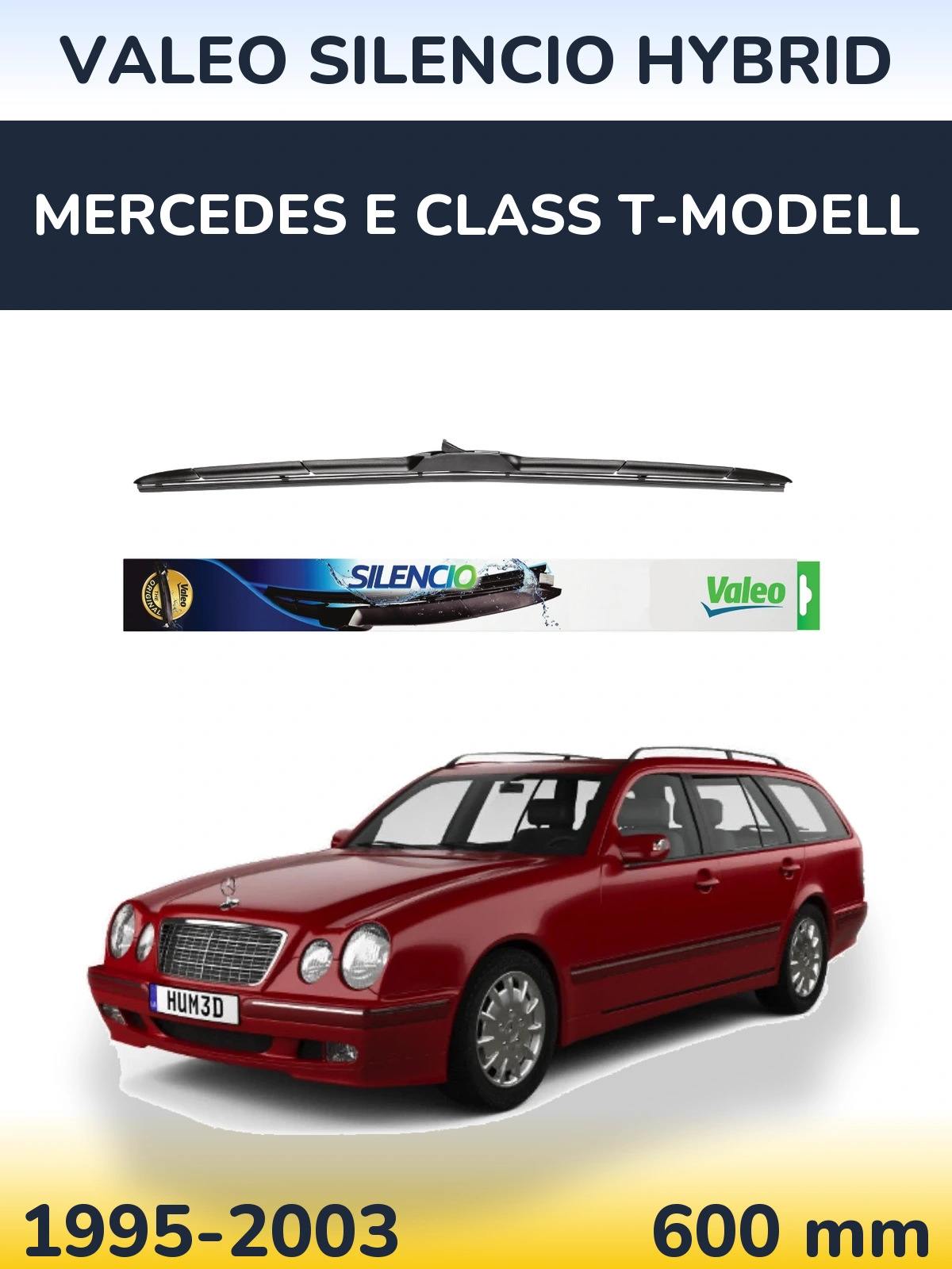 Передня щітка Valeo Silencio Hybrid 600 мм для Mercedes E Class T-Модельl 1995-2003