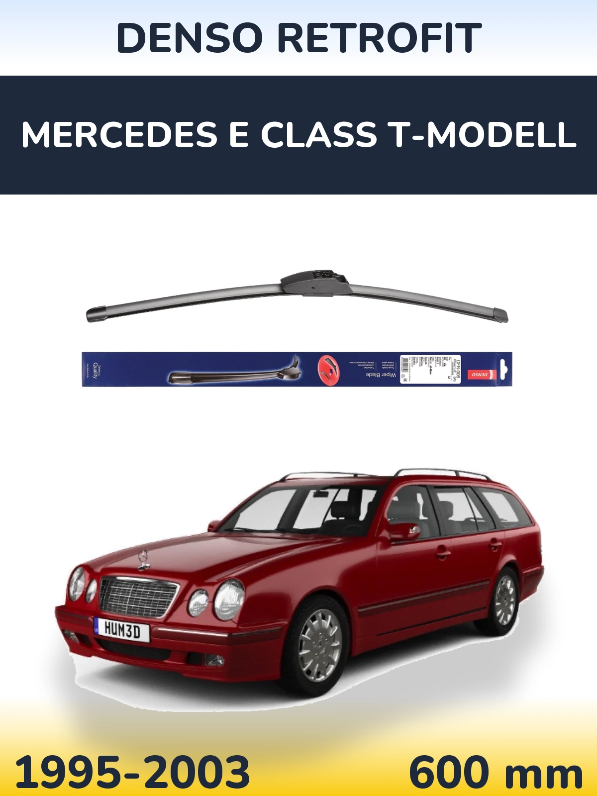 Przednia wycieraczka Denso Retrofit 600 mm do Mercedes Klasa E T-Modell 1995-2003
