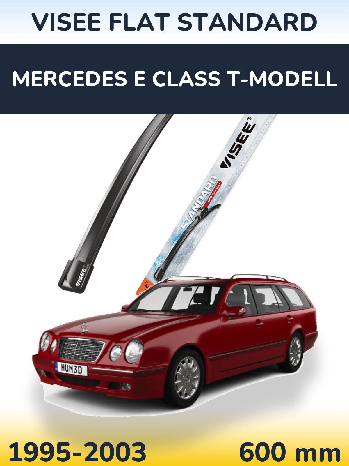 Передня щітка VISEE FLAT STANDARD 600 мм для Mercedes E Class T-Модельl 1995-2003