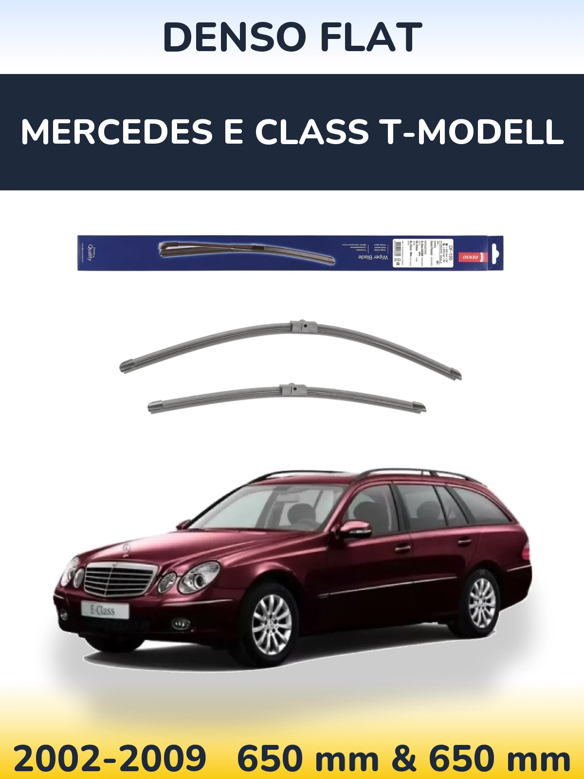 Komplet przednich wycieraczek Denso Flat 650 & 650 mm do Mercedes Klasa E T-Modell 2002-2009
