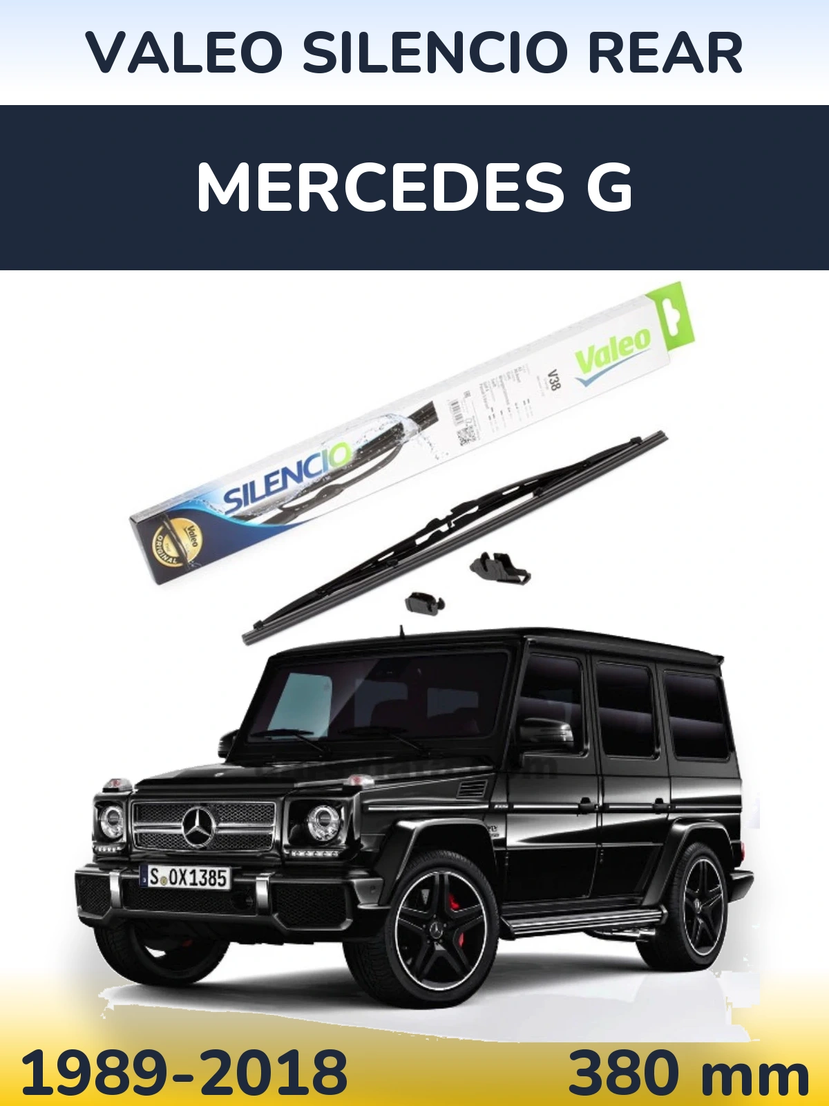 Rear wiper blade Valeo Silencio Rear 380 mm for Mercedes G 1989-2018