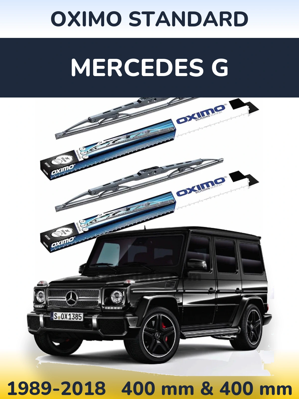 Комплект передніх щіток Oximo Standard 400 & 400 мм для Mercedes G 1989-2018