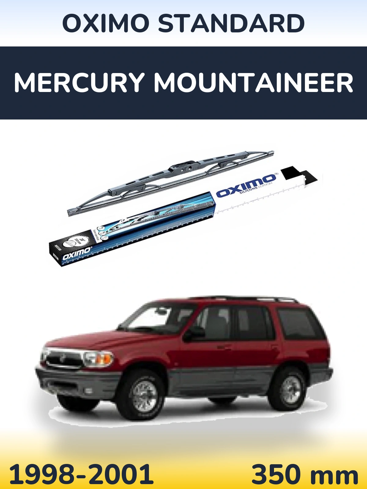 Rear wiper blade Oximo Standard 350 мм for Mercury Mountaineer 1998-2001