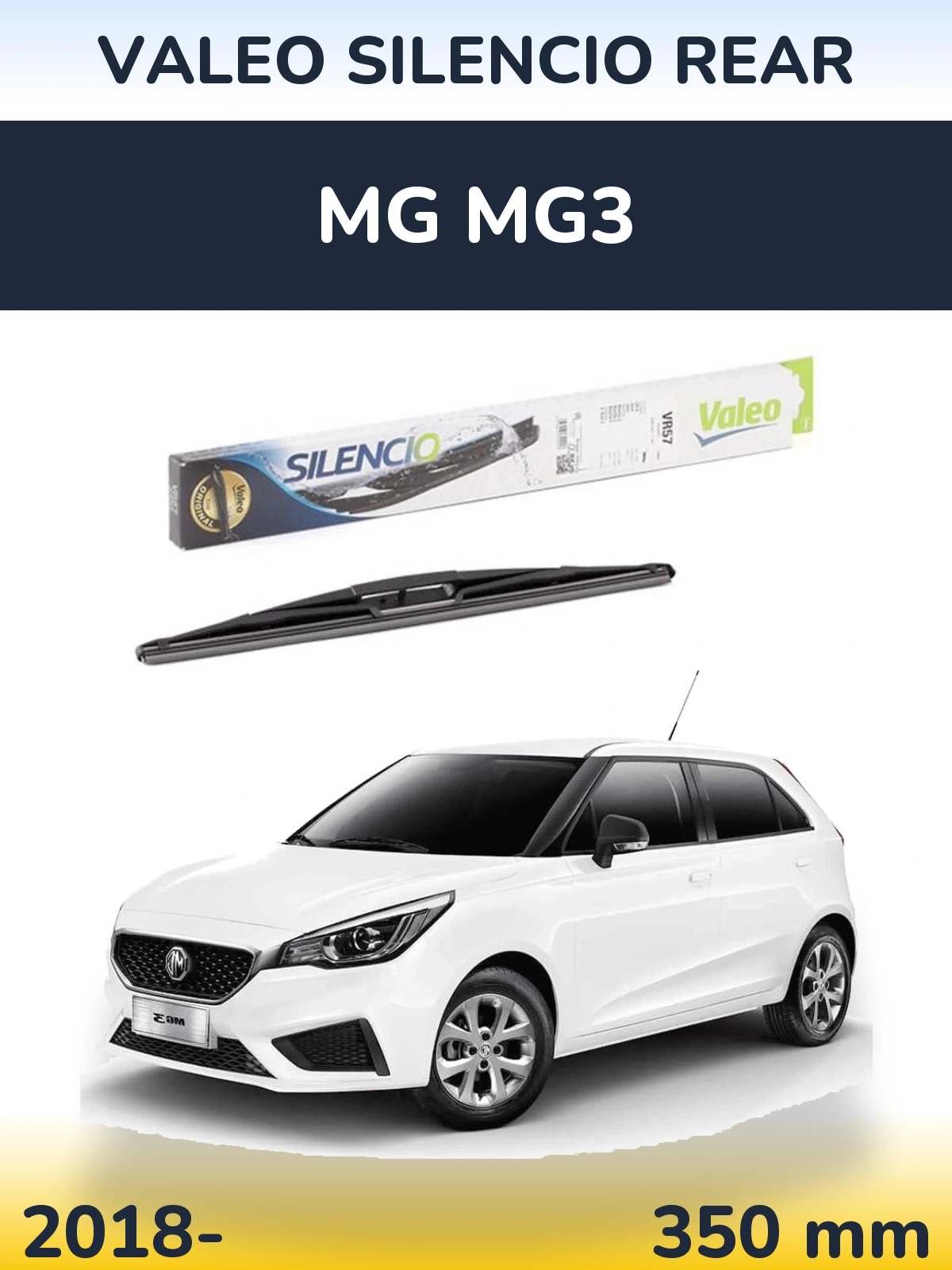 Rear wiper blade Valeo Silencio Rear 345 мм for MG MG3 2018-2026