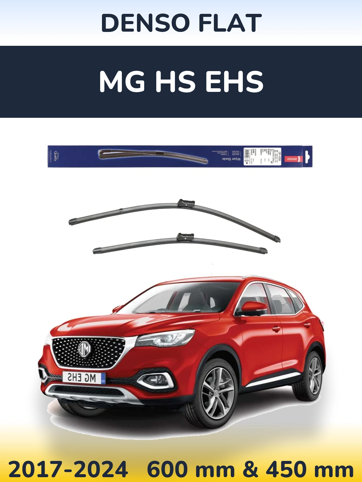 Комплект передніх щіток Denso Flat 600 & 450 мм для MG HS eHS 2017-2024