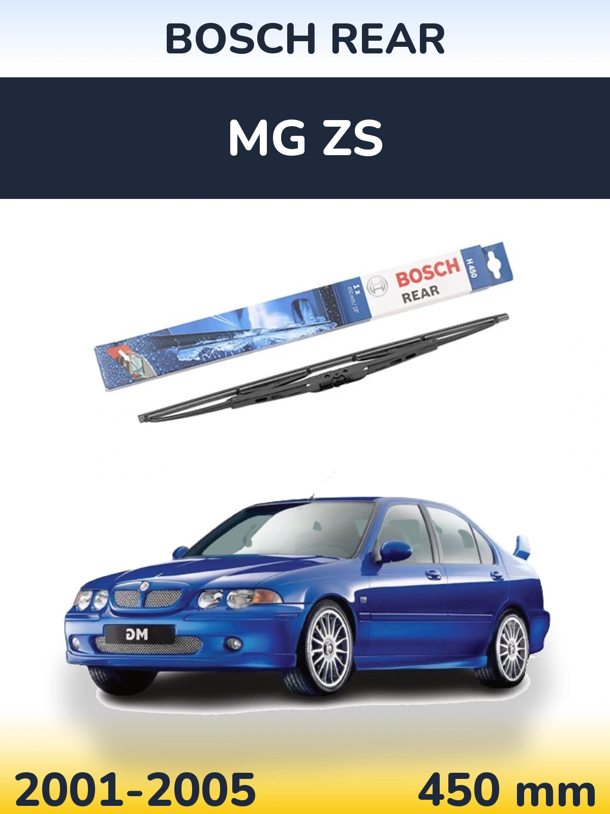 Rear wiper blade BOSCH Rear 450 мм for MG ZS 2001-2005
