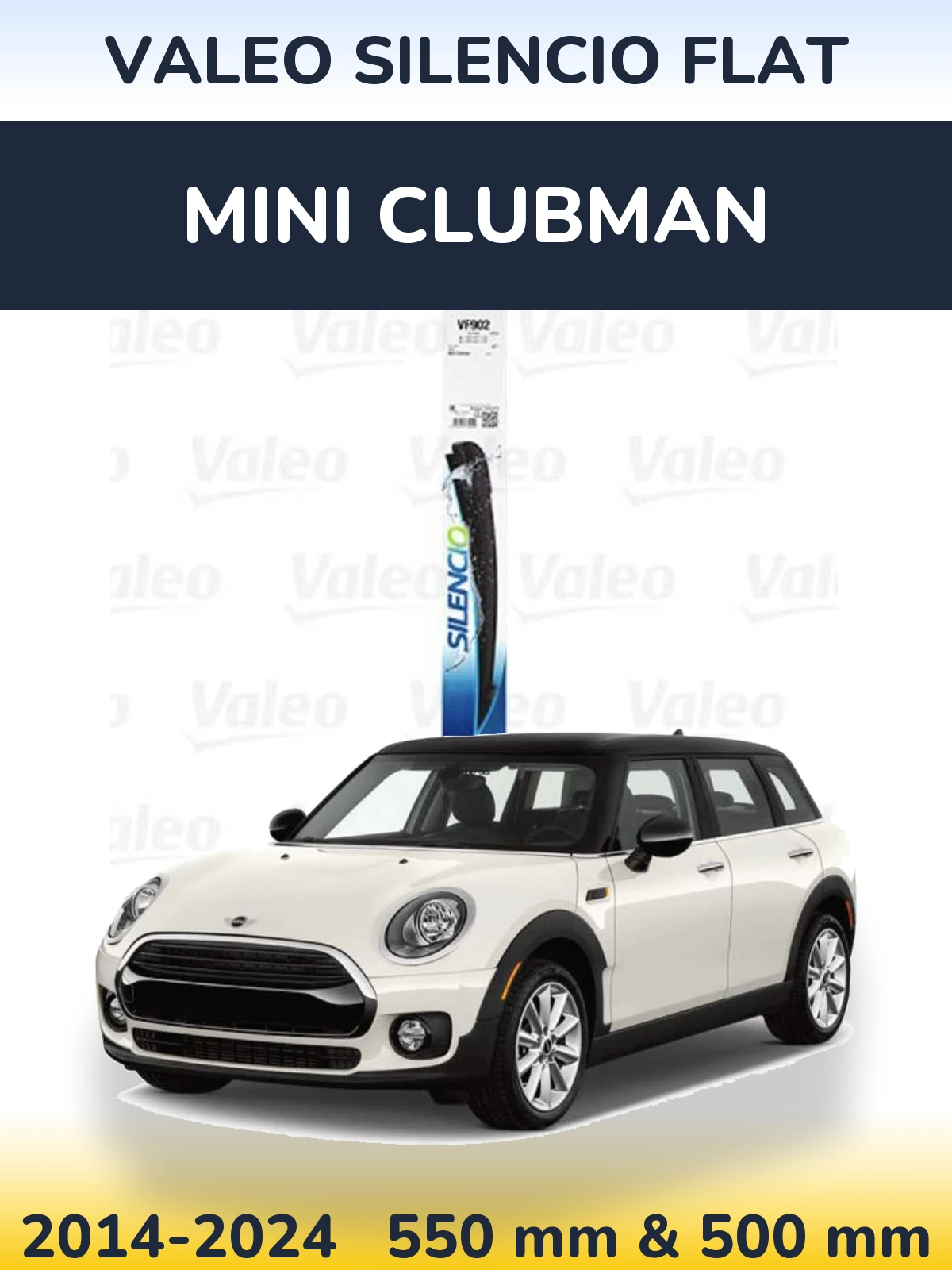 Комплект передних дворников Valeo Silencio Flat 550 & 500 мм для MINI Clubman 2014-2024