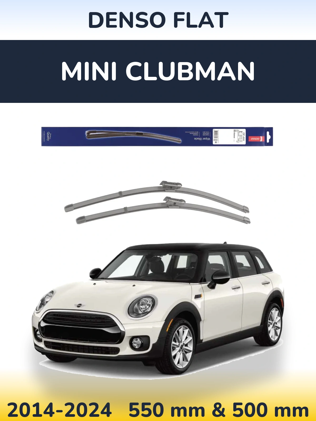 Комплект передних дворников Denso Flat 550 & 500 мм для MINI Clubman 2014-2024