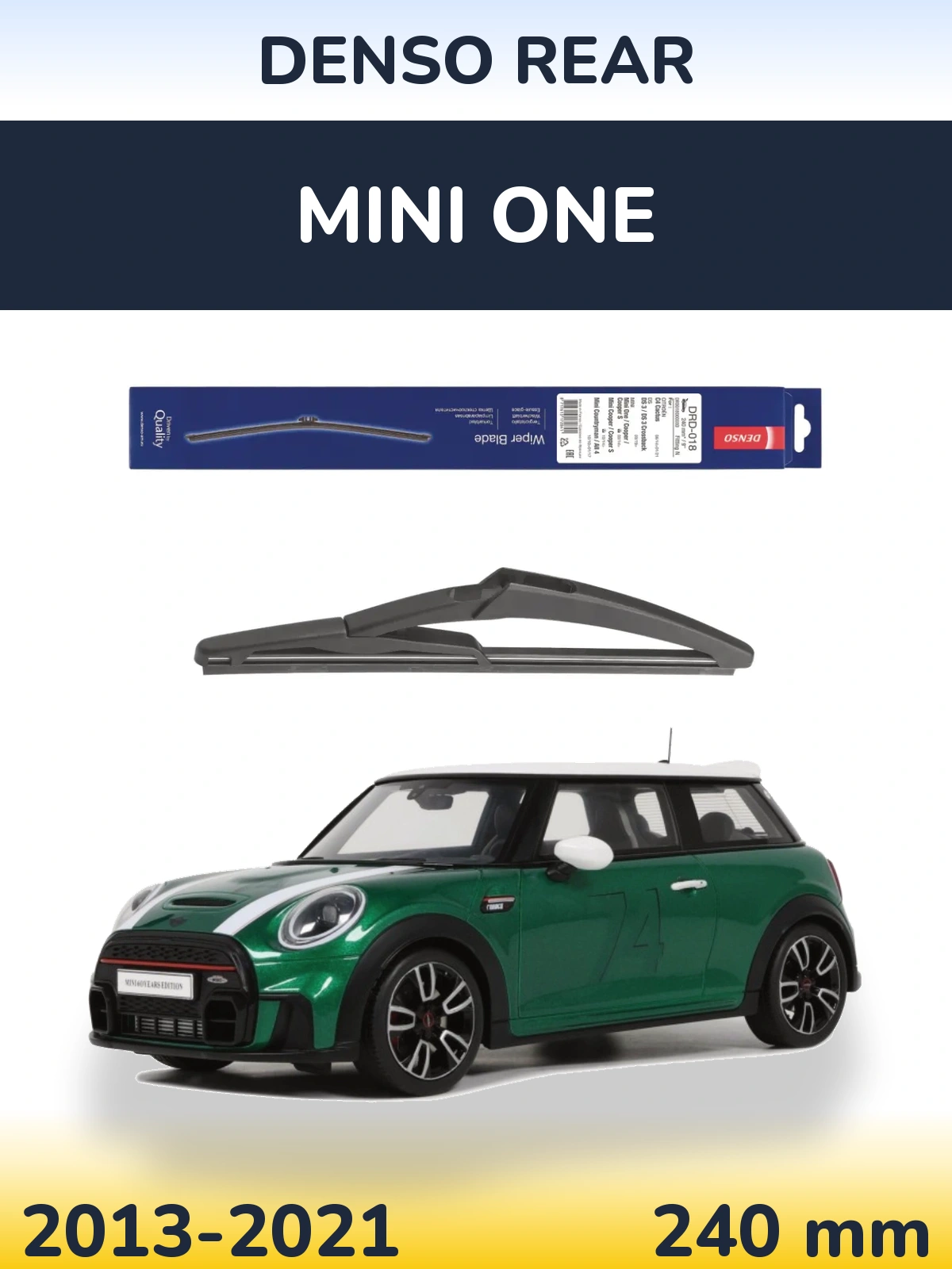 Rear wiper blade Denso Rear 240 mm for MINI One 2013-2021
