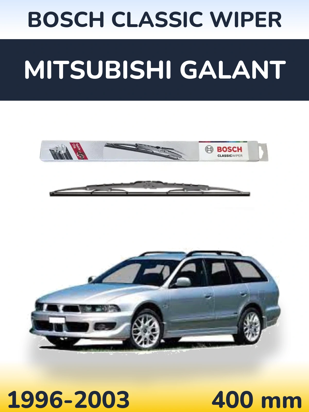 Rear wiper blade BOSCH Classic Wiper 400 мм for Mitsubishi Galant 1996-2003