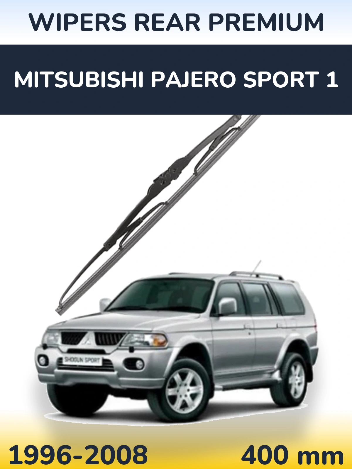 Rear wiper blade WIPERS REAR PREMIUM 400 мм for Mitsubishi Pajero Sport 1 1996-2008