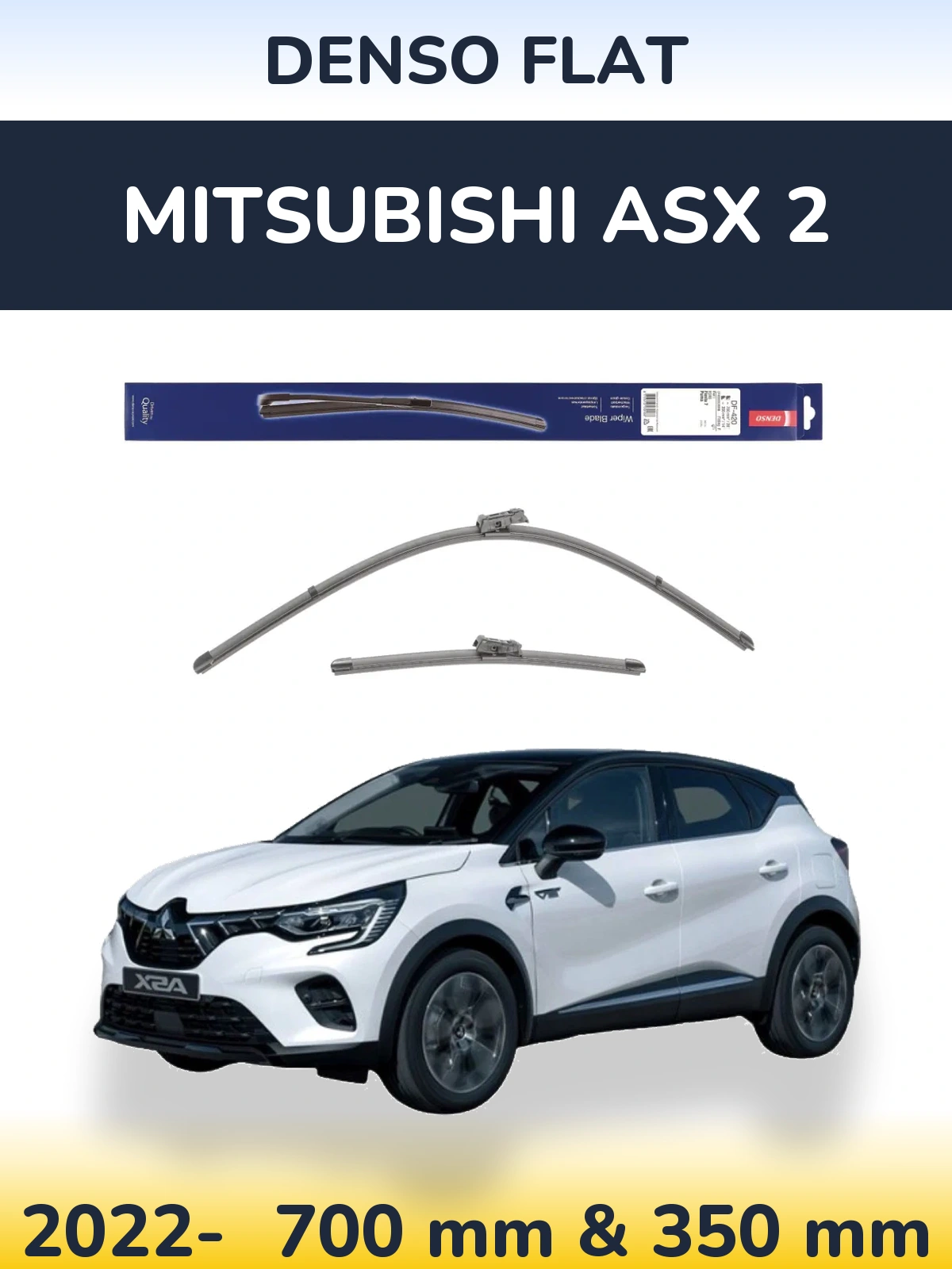 Komplet przednich wycieraczek Denso Flat 700 & 350 mm do Mitsubishi ASX 2 2022-2026