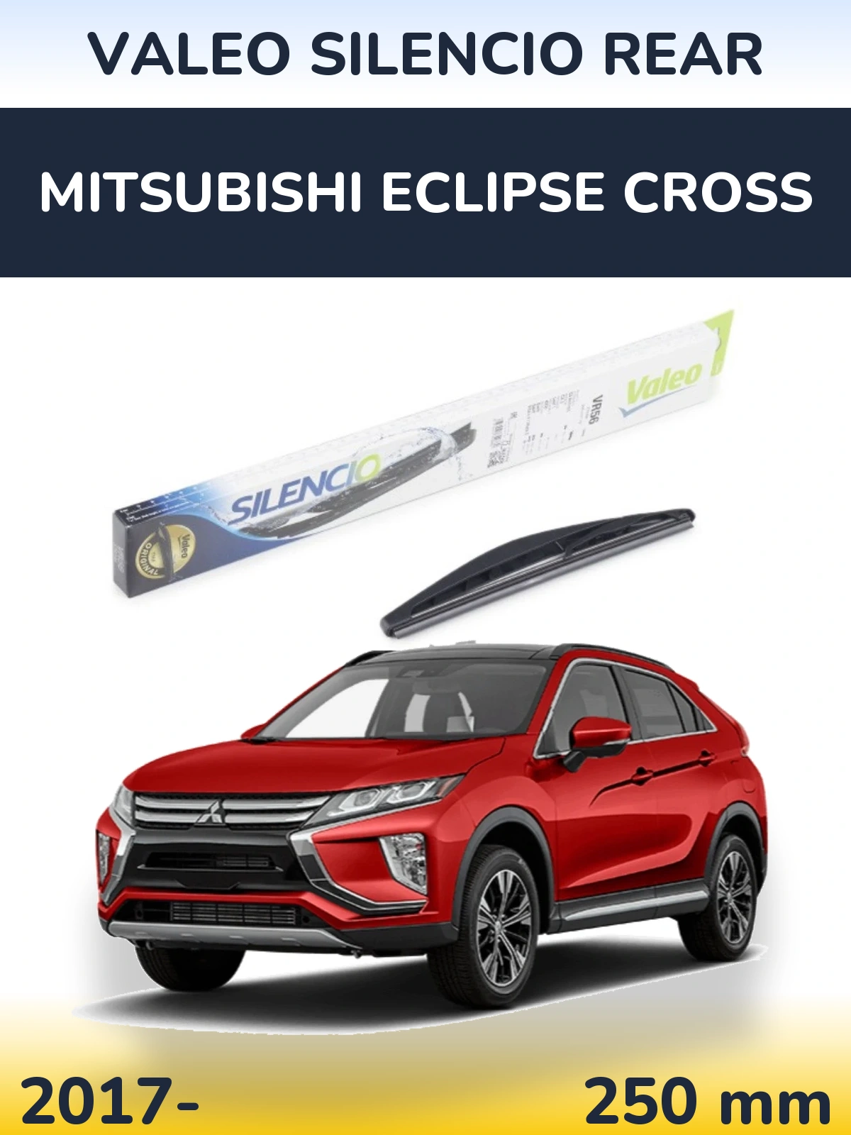 Rear wiper blade Valeo Silencio Rear 240 мм for Mitsubishi Eclipse Cross 2017-2026