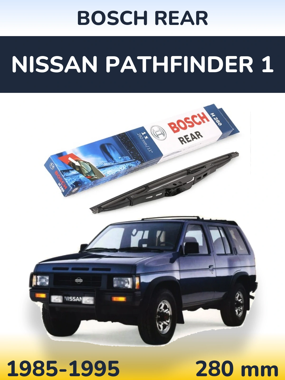 Tylna wycieraczka BOSCH Rear 280 mm do Nissan Pathfinder 1 1985-1995