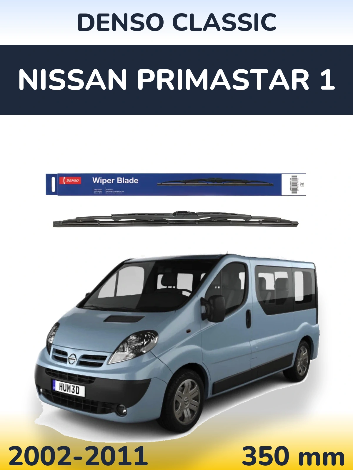 Задний дворник Denso Classic 350 мм для Nissan Primastar 1 2002-2011
