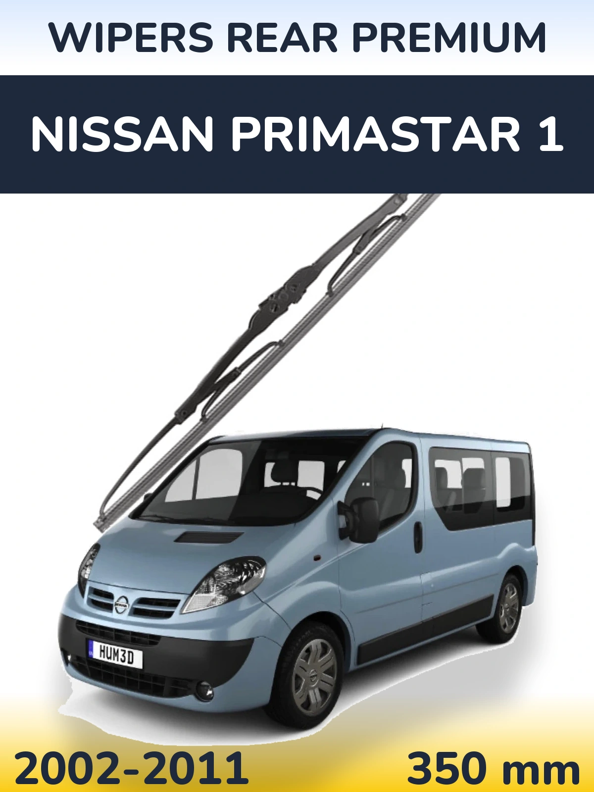 Задний дворник WIPERS REAR PREMIUM 350 мм для Nissan Primastar 1 2002-2011