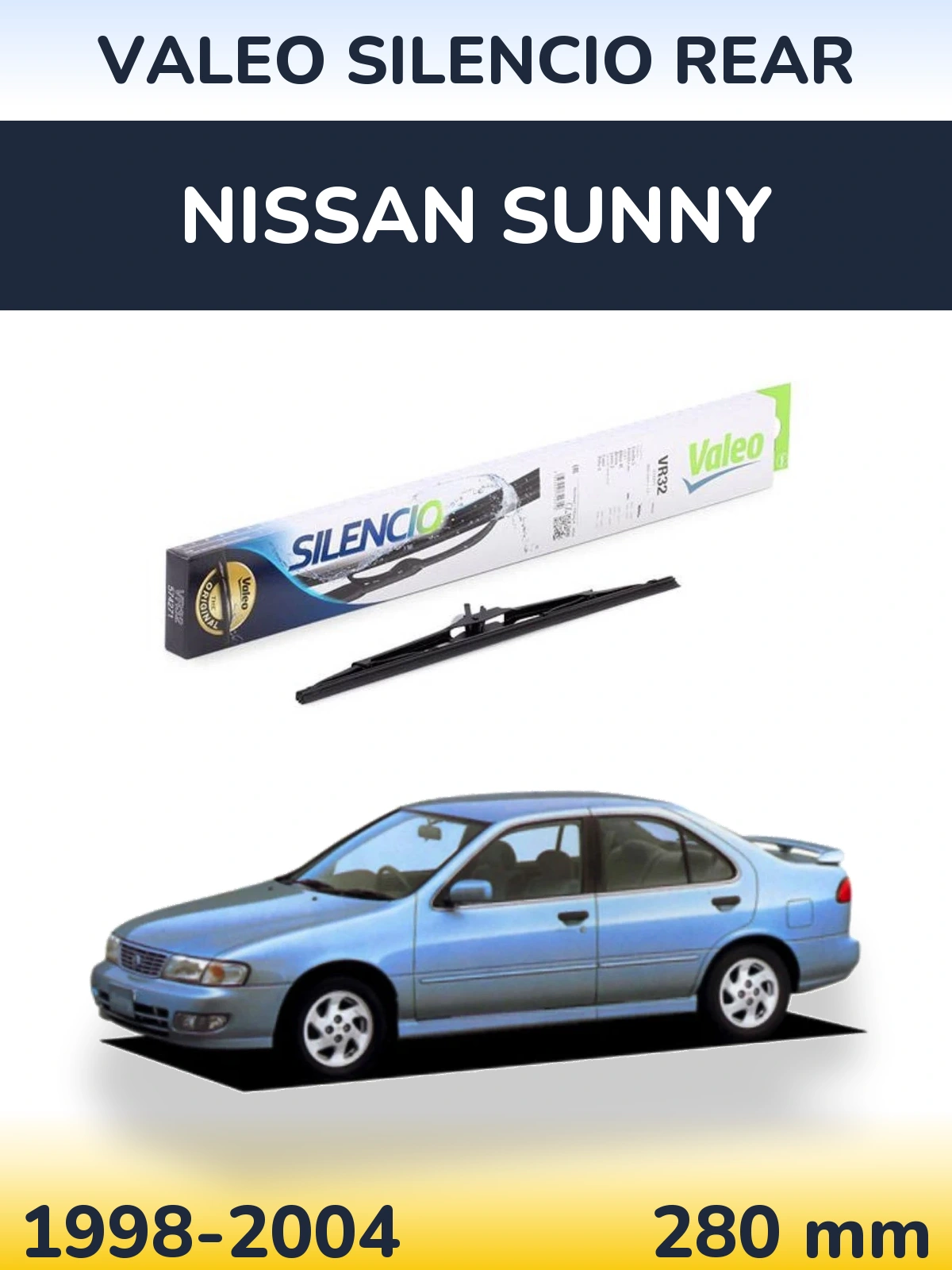 Задня щітка Valeo Silencio Rear 280 мм для Nissan Sunny 1998-2004