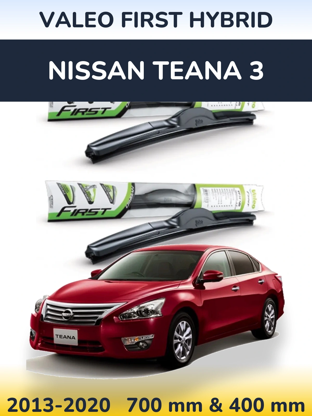 Front wiper blade set Valeo First Hybrid 700 & 400 мм for Nissan Teana 3 2013-2020
