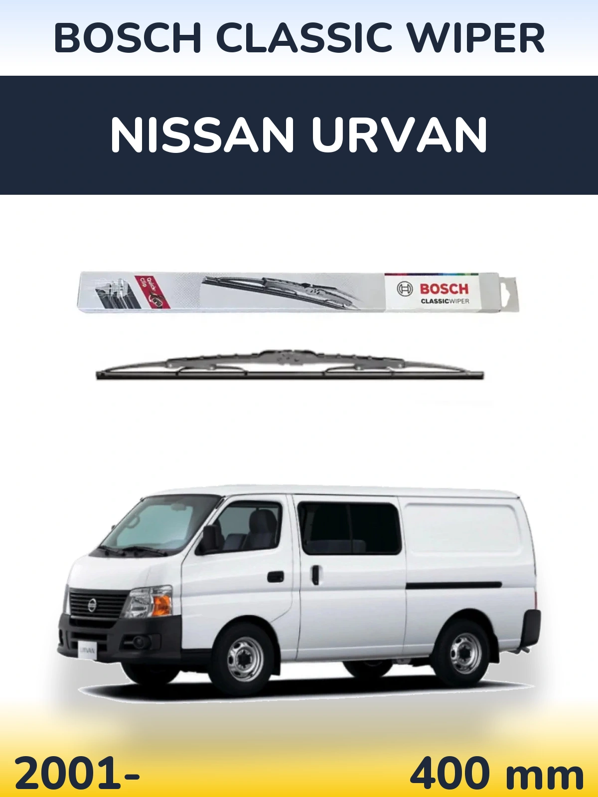 Tylna wycieraczka BOSCH Classic Wiper 400 mm do Nissan Urvan 2001-2026