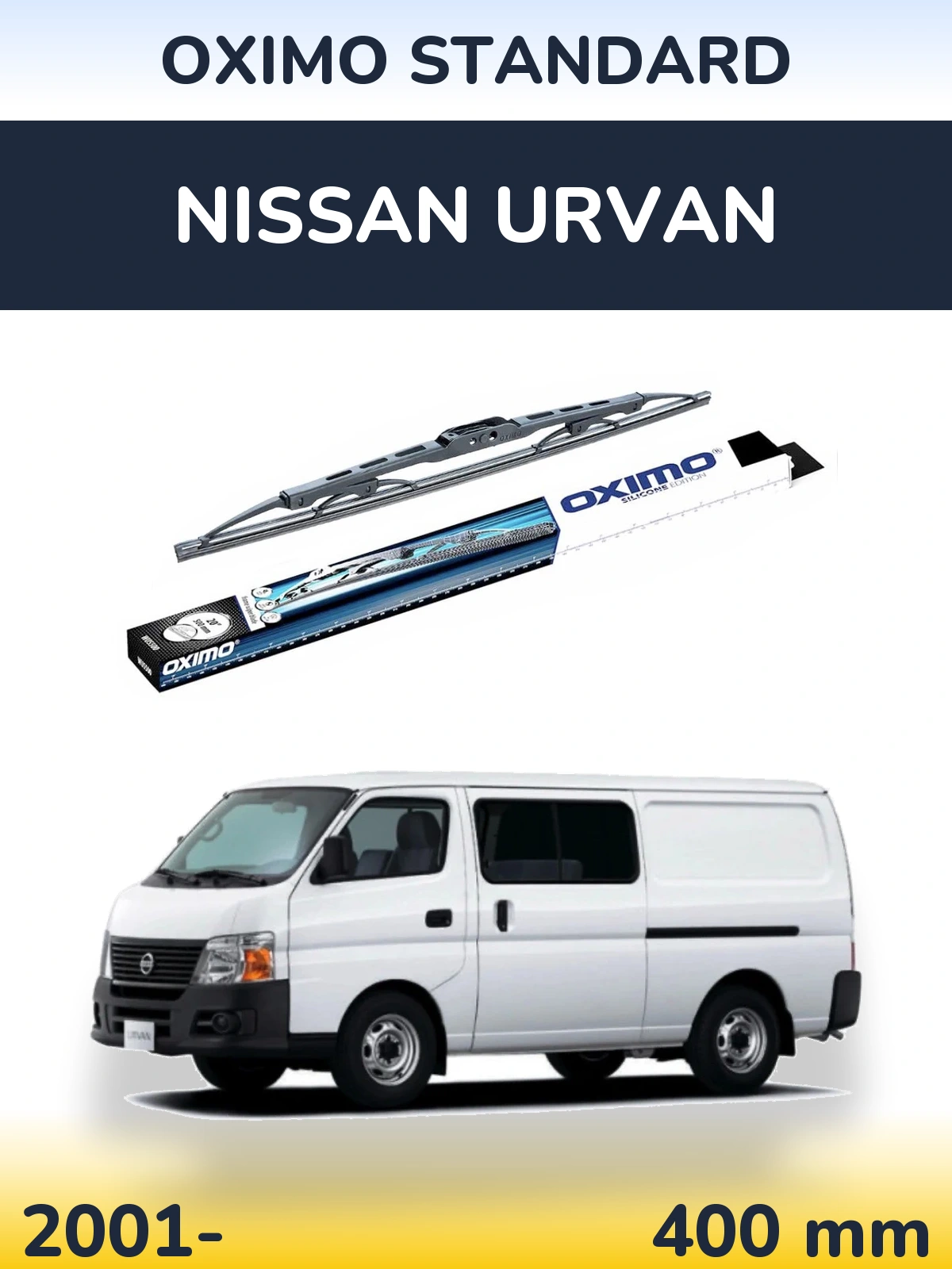 Rear wiper blade Oximo Standard 400 мм for Nissan Urvan 2001-2026