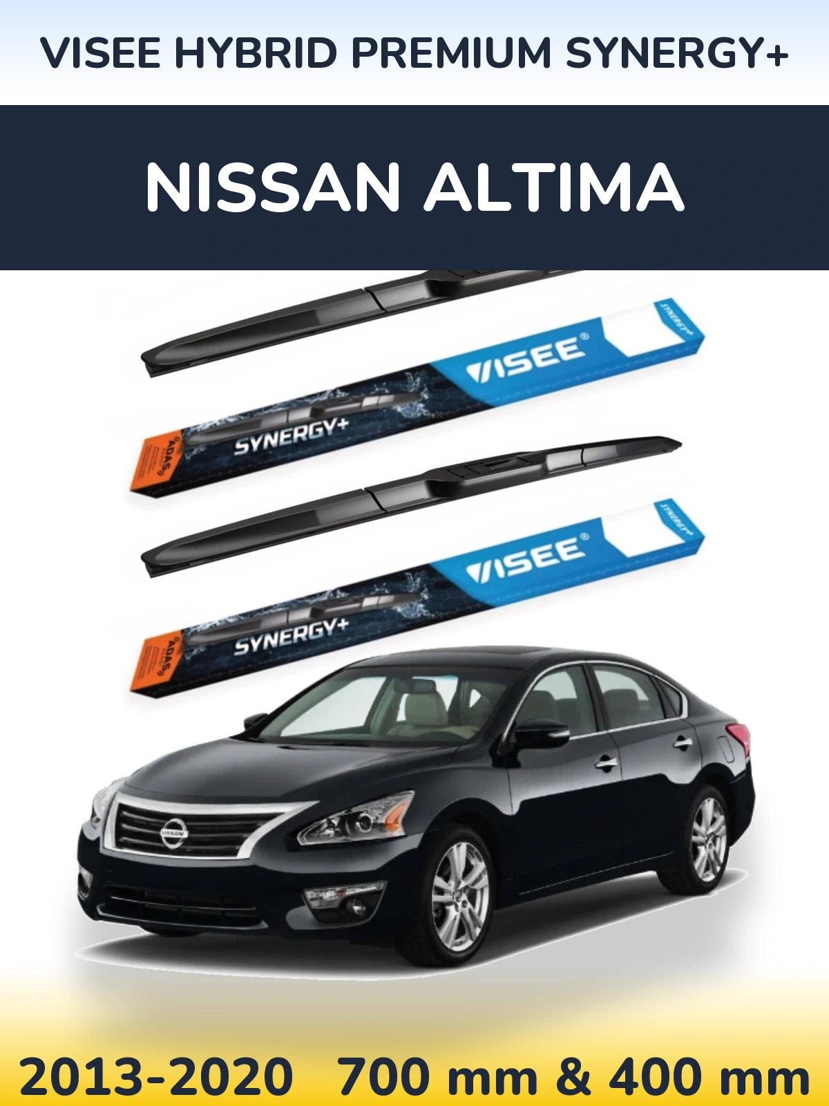 Комплект передніх щіток VISEE HYBRID PREMIUM SYNERGY+ 700 & 400 мм для Nissan Altima 2013-2020