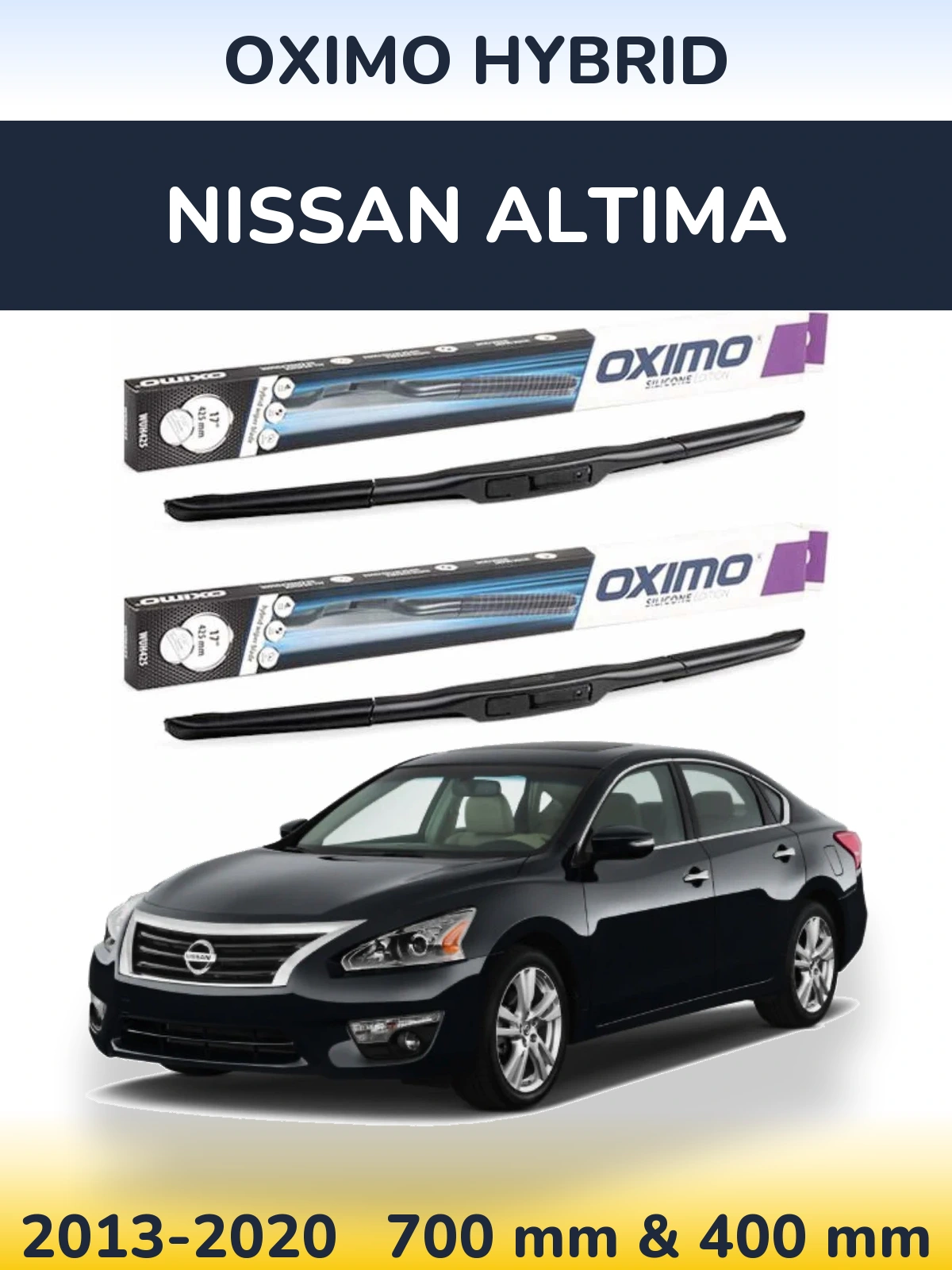 Front wiper blade set Oximo Hybrid 700 & 400 мм for Nissan Altima 2013-2020