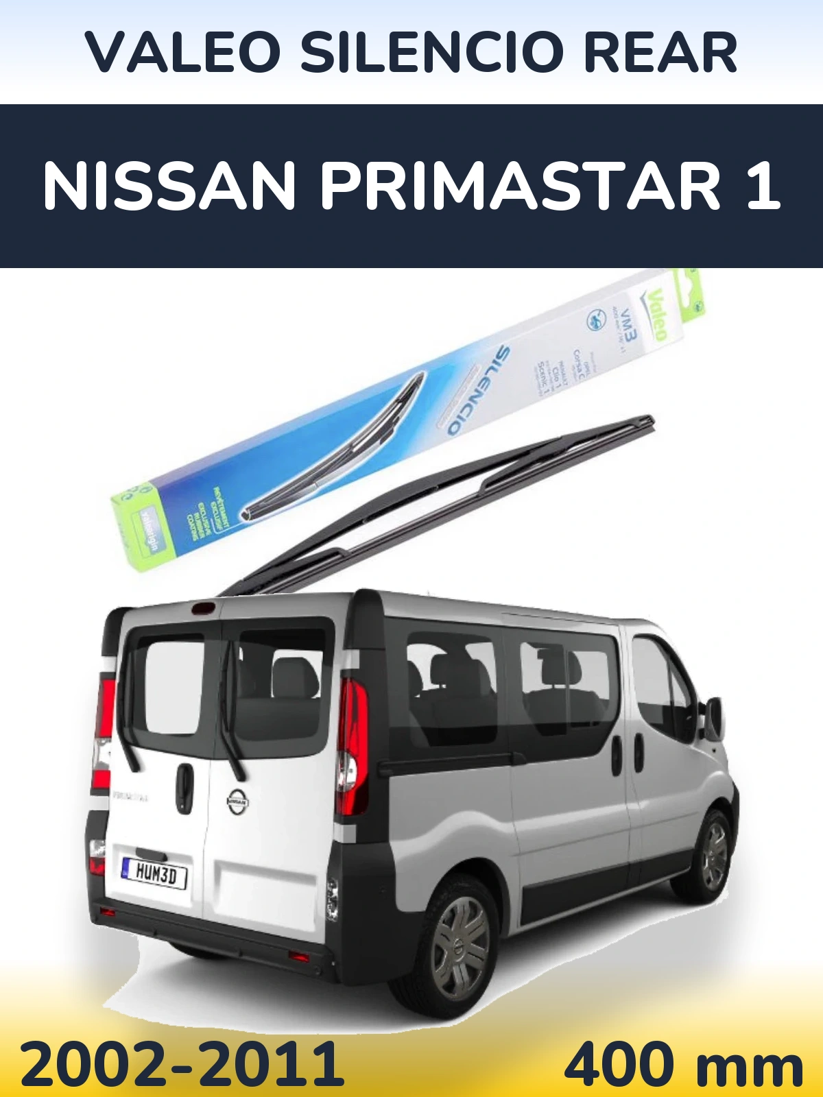 Rear wiper blade Valeo Silencio Rear 400 мм for Nissan Primastar 1 2002-2011