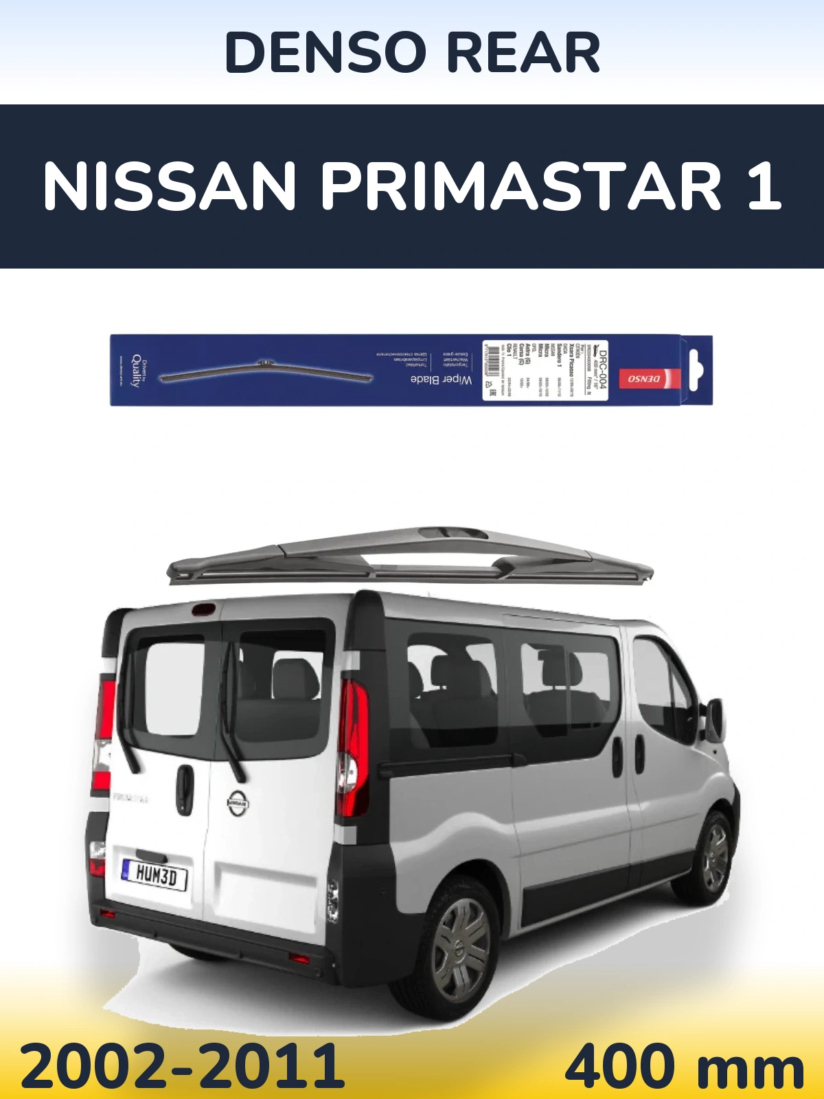 Rear wiper blade Denso Rear 400 мм for Nissan Primastar 1 2002-2011