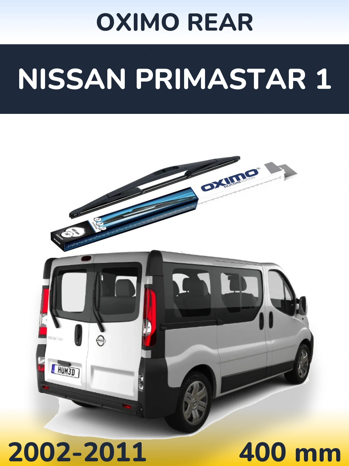 Rear wiper blade Oximo Rear 400 мм for Nissan Primastar 1 2002-2011