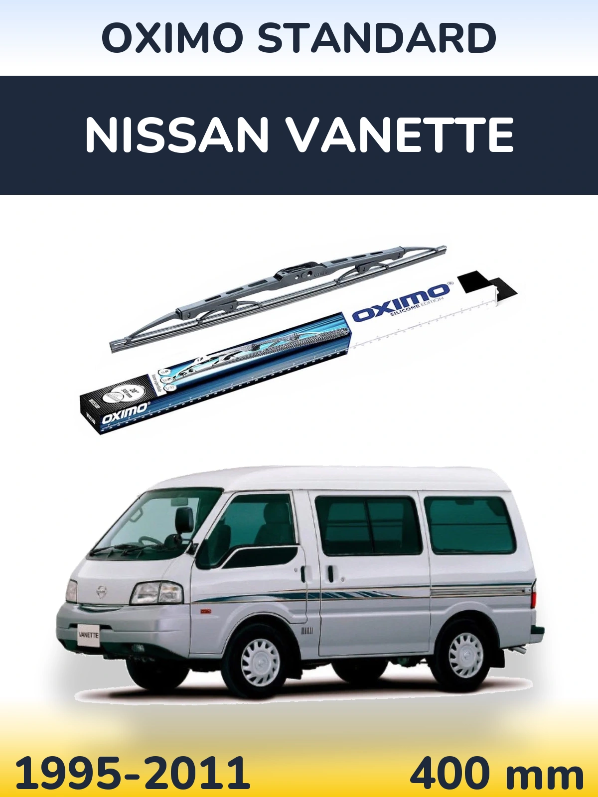 Rear wiper blade Oximo Standard 400 мм for Nissan Vanette 1995-2011