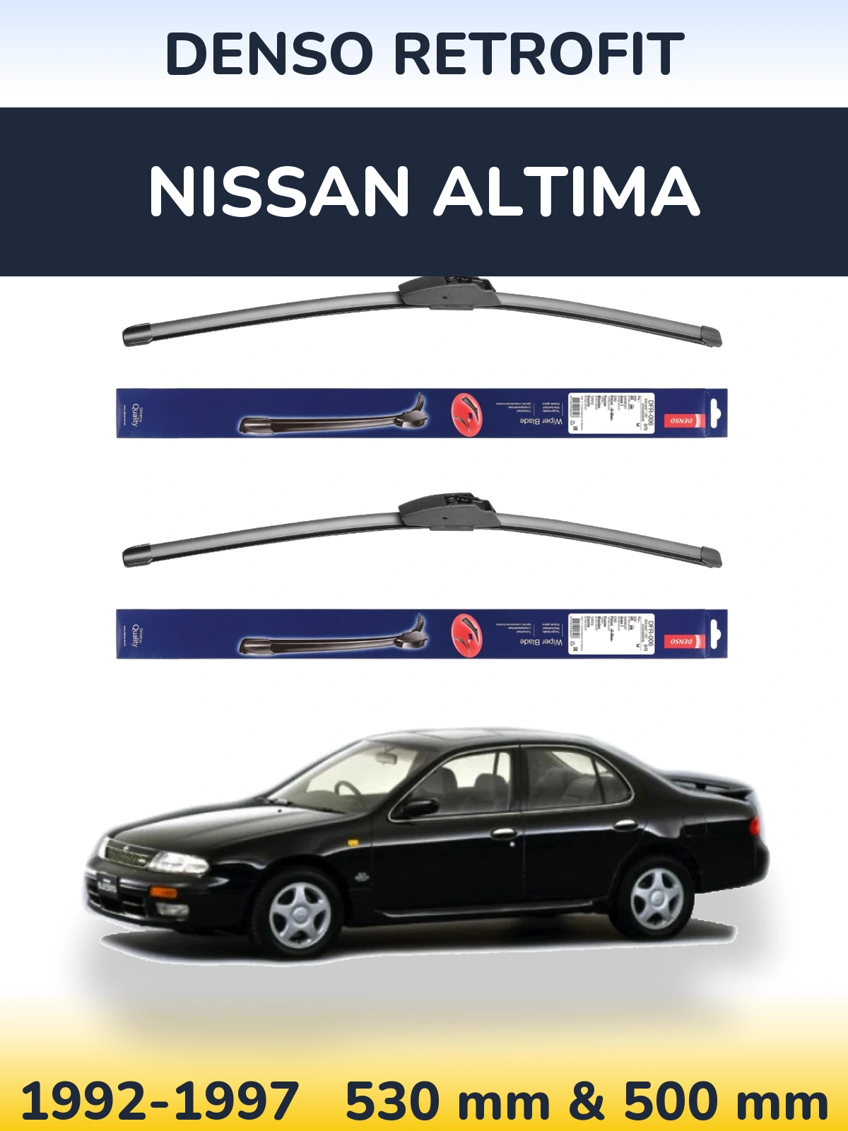Комплект передних дворников Denso Retrofit 530 & 500 мм для Nissan Altima 1992-1997