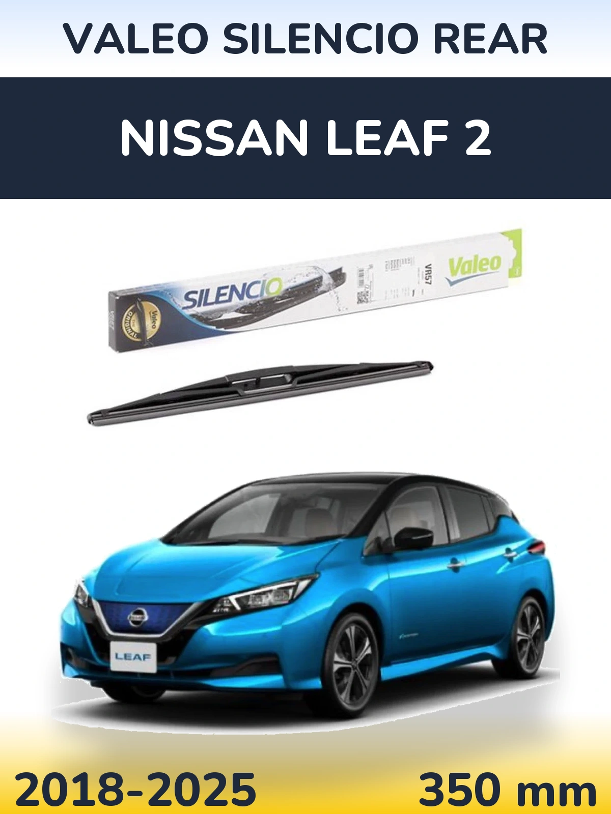 Rear wiper blade Valeo Silencio Rear 345 мм for Nissan Leaf 2 2018-2025