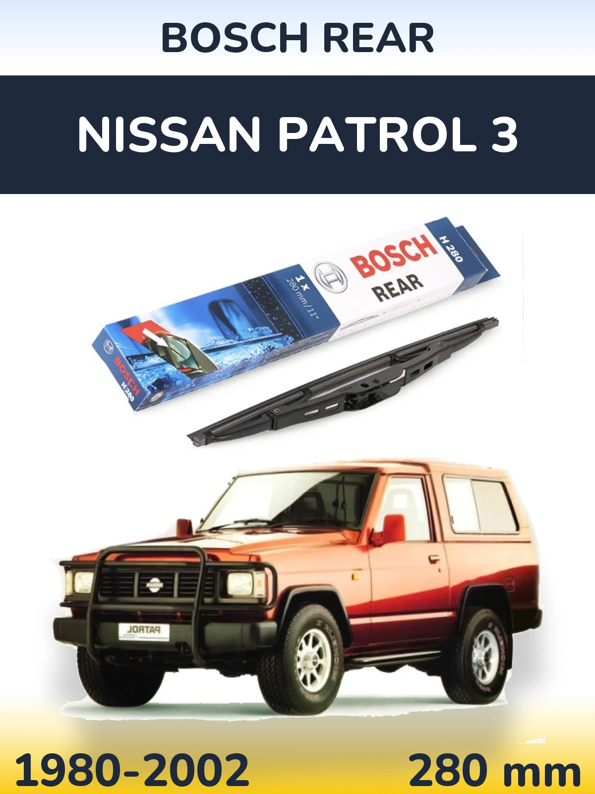 Tylna wycieraczka BOSCH Rear 280 mm do Nissan Patrol 3 1980-2002