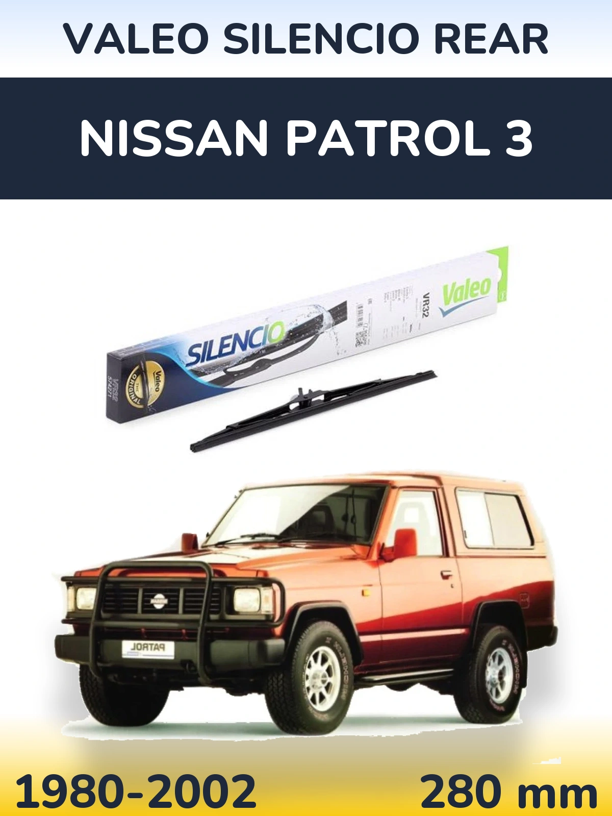 Tylna wycieraczka Valeo Silencio Rear 280 mm do Nissan Patrol 3 1980-2002