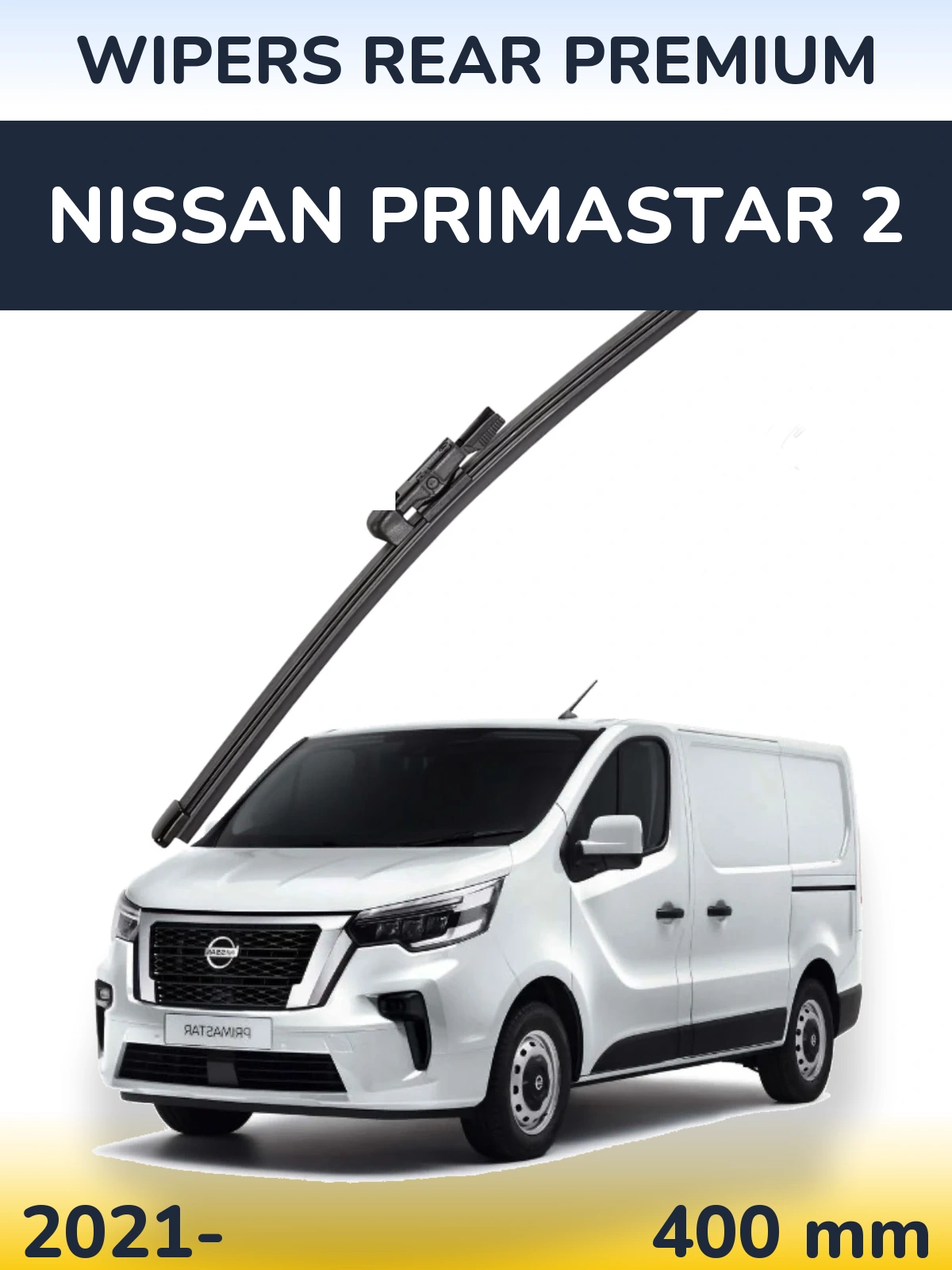 Rear wiper blade WIPERS REAR PREMIUM 400 mm for Nissan Primastar 2 2021-2026