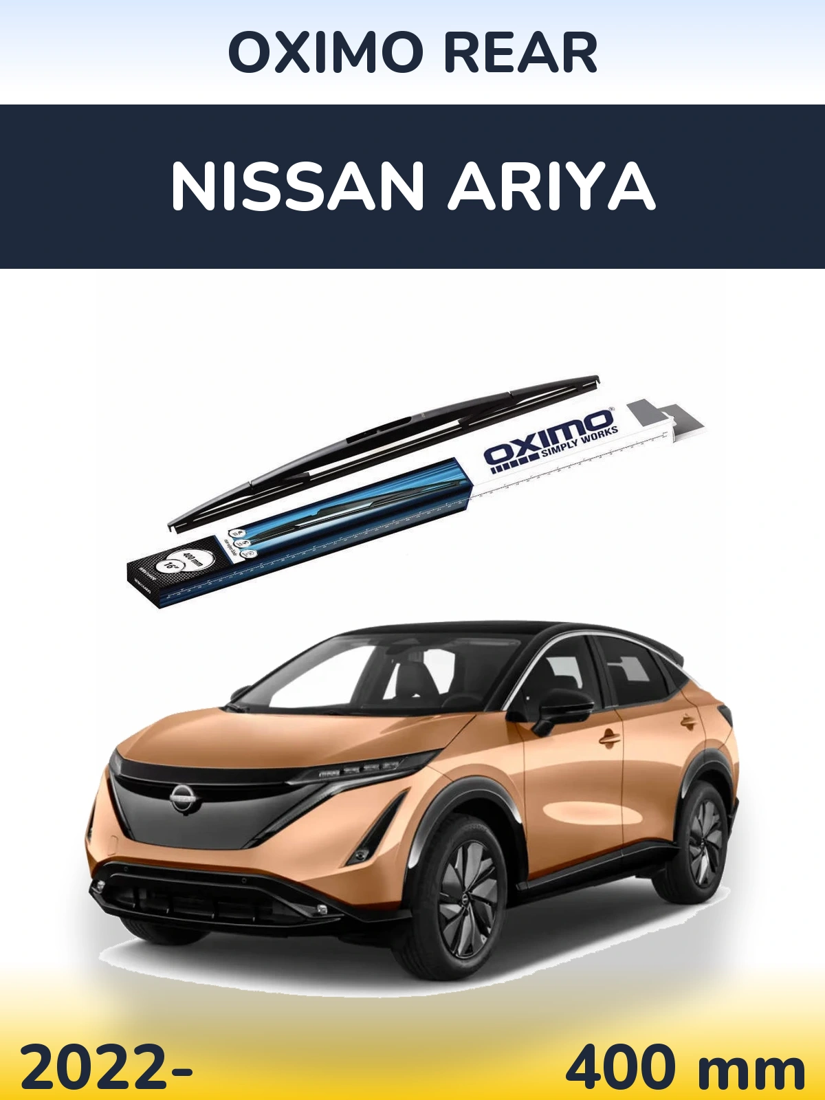Rear wiper blade Oximo Rear 400 mm for Nissan Ariya 2022-2026