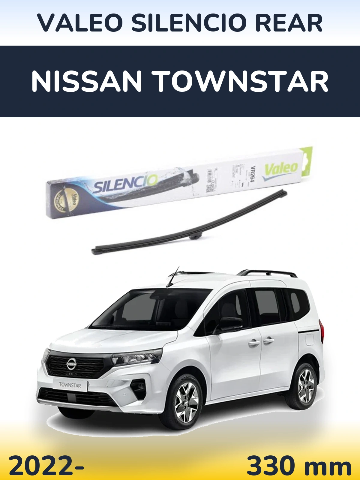 Rear wiper blade Valeo Silencio Rear 320 mm for Nissan Townstar 2022-2026
