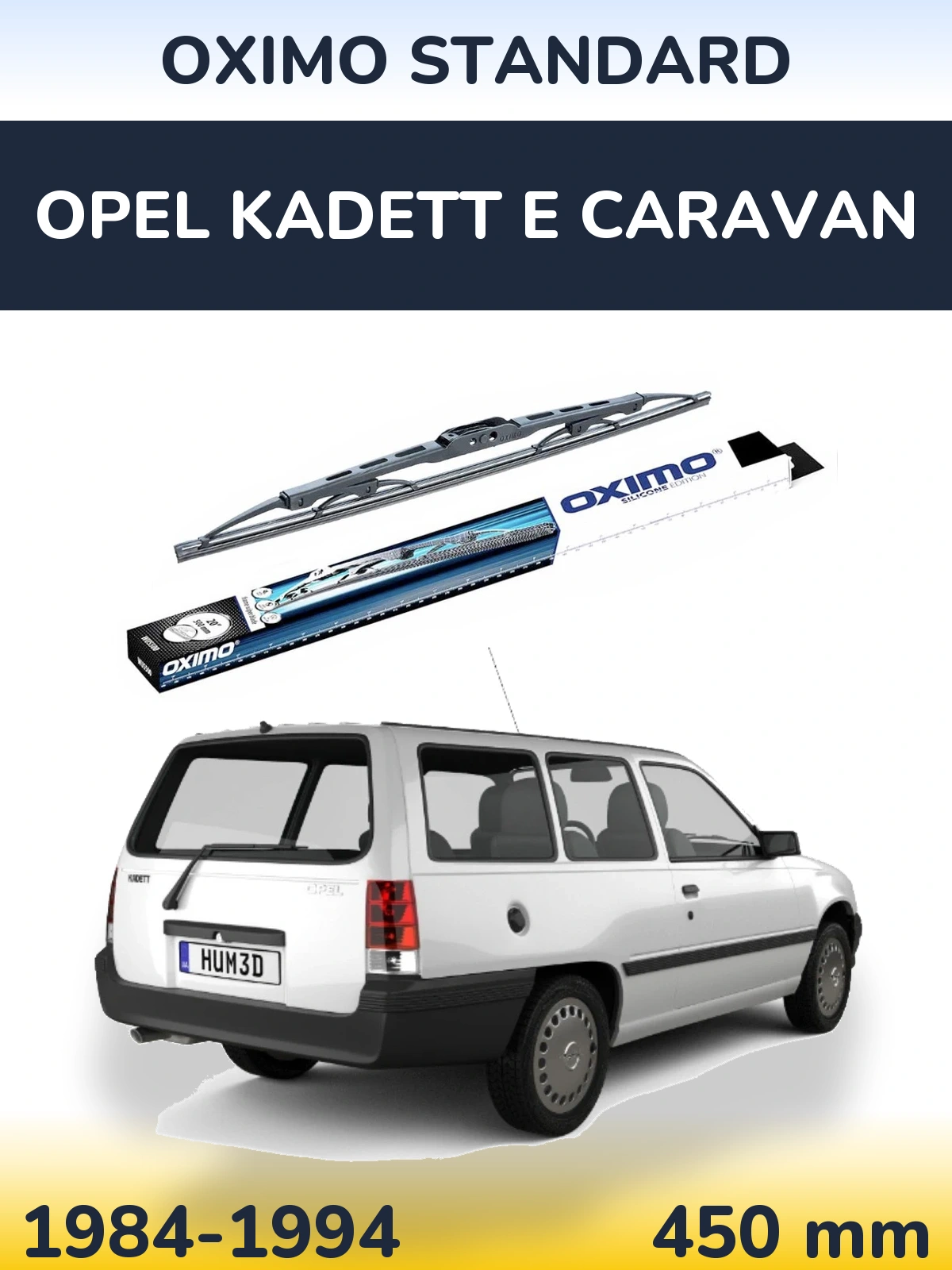 Rear wiper blade Oximo Standard 450 мм for Opel Kadett E Caravan 1984-1994