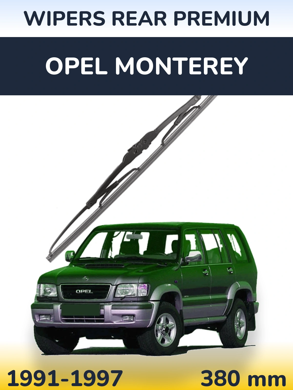 Rear wiper blade WIPERS REAR PREMIUM 380 mm for Opel Monterey 1991-1997