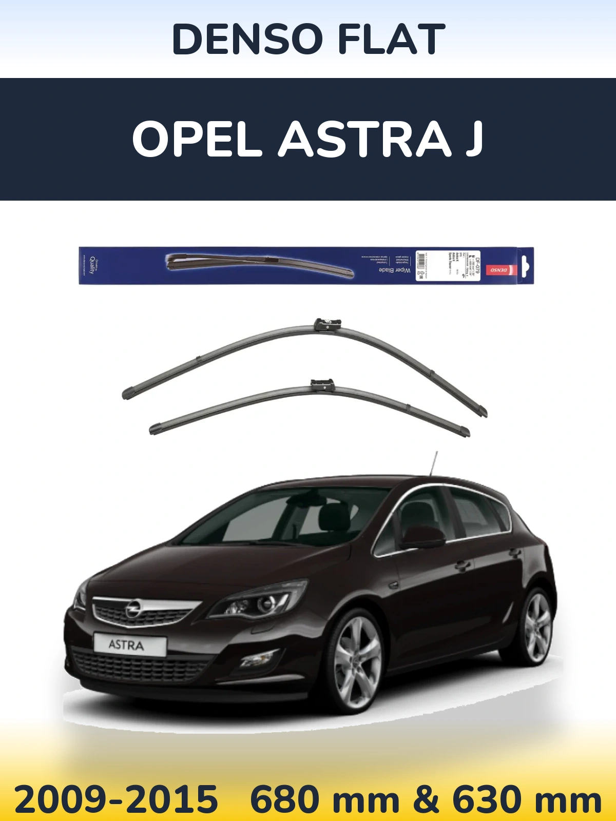 Комплект передних дворников Denso Flat 700 & 600 мм для Opel Astra J 2009-2015