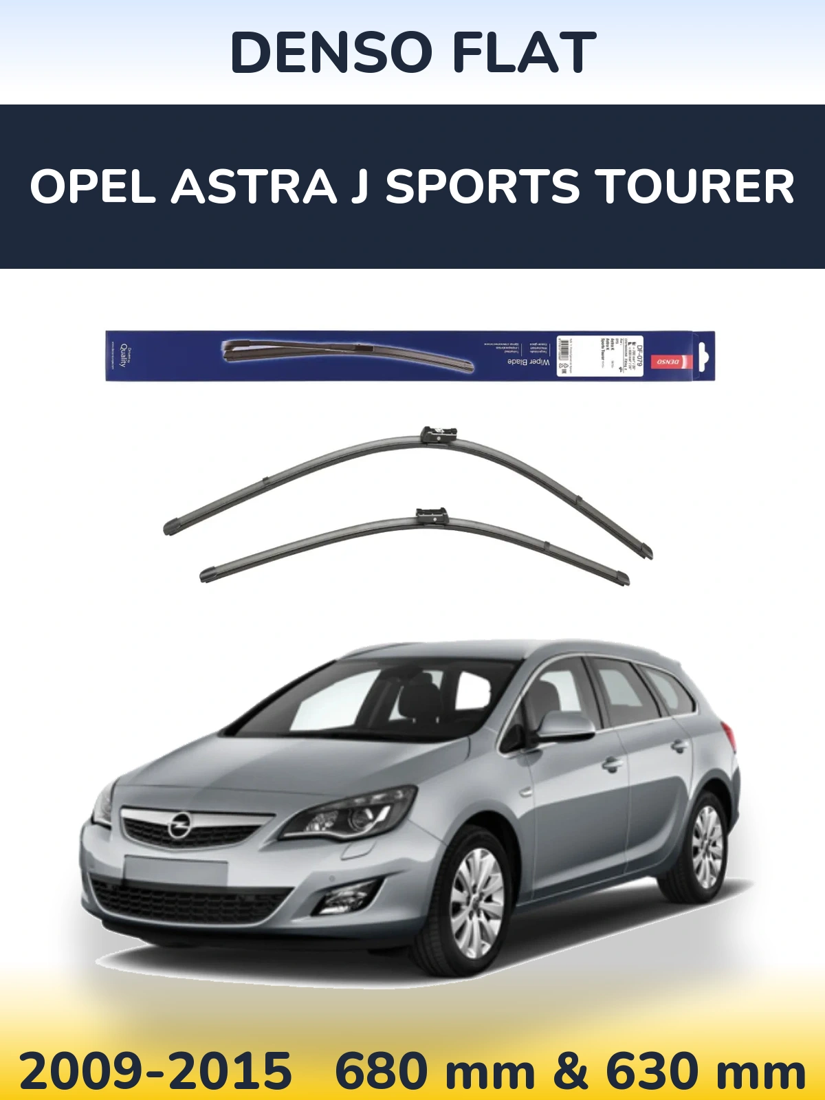 Комплект передних дворников Denso Flat 700 & 600 мм для Opel Astra J Sports Tourer 2009-2015