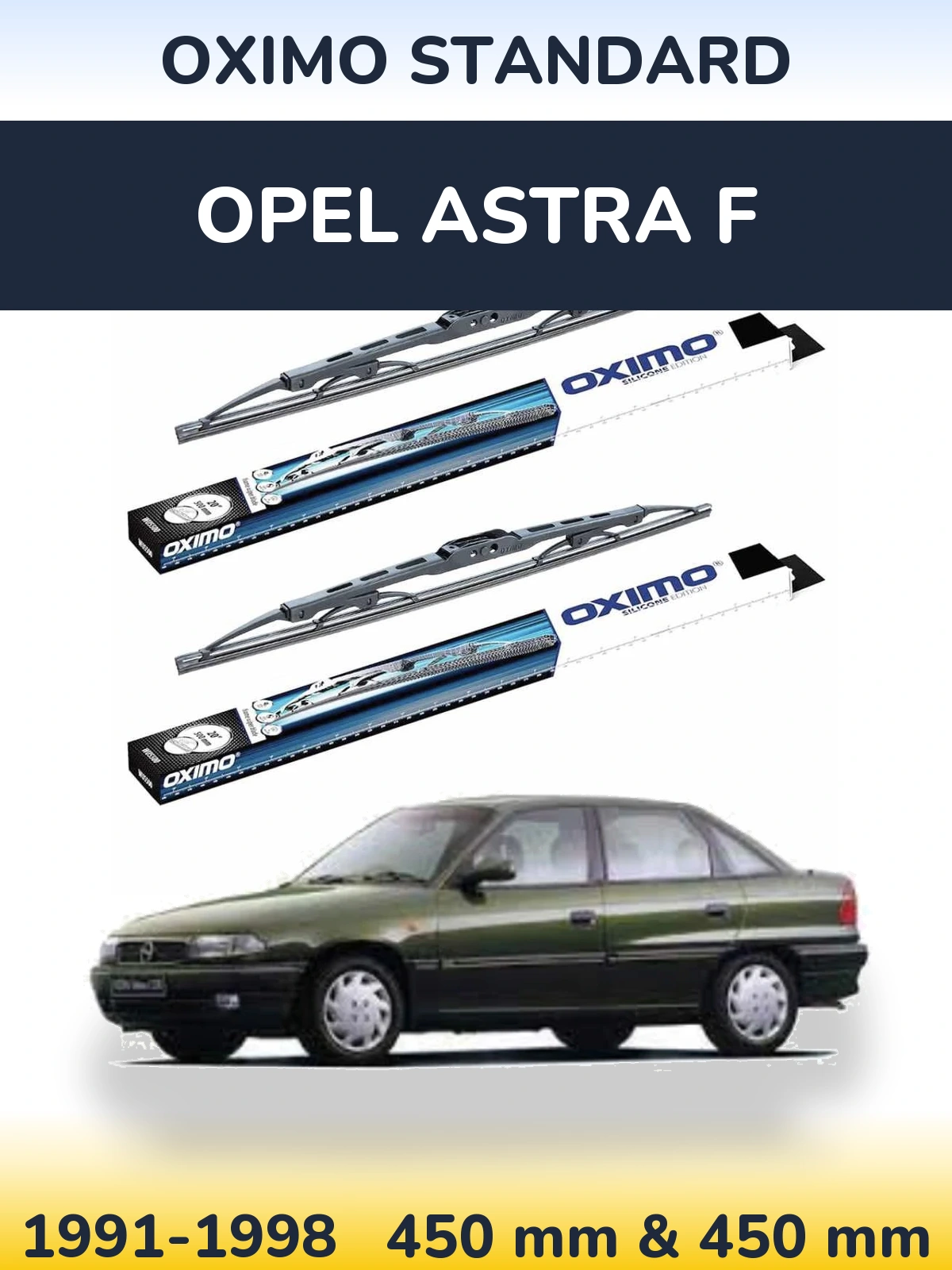 Komplet przednich wycieraczek Oximo Standard 450 & 450 mm do Opel Astra F 1991-1998