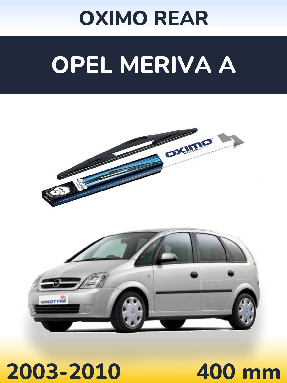 Задний дворник Oximo Rear 400 мм для Opel Meriva A 2003-2010