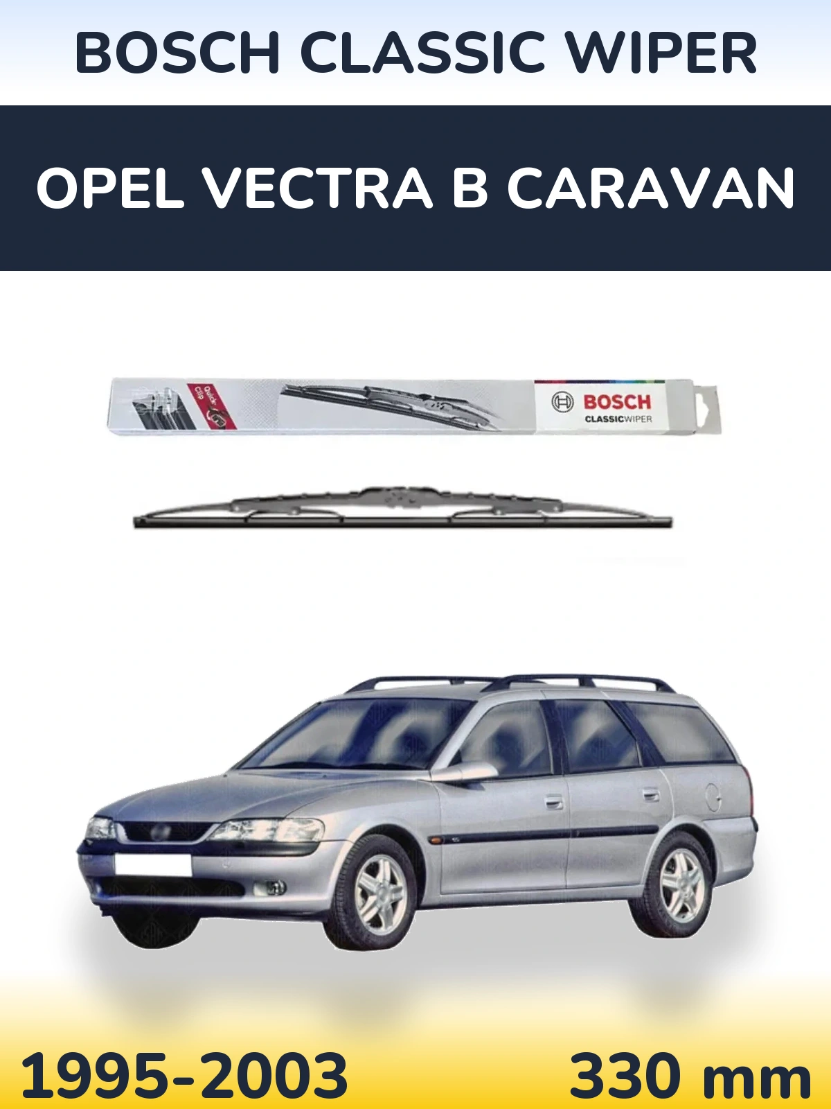 Rear wiper blade BOSCH Classic Wiper 340 мм for Opel Vectra B Caravan 1995-2003