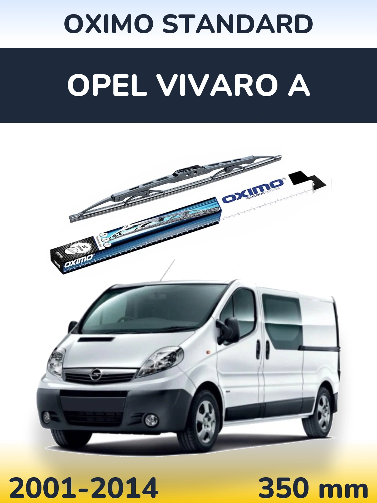 Задний дворник Oximo Standard 350 мм для Opel Vivaro A 2001-2014